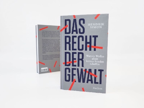 Buchcover und Innenansicht für das Buch: Das Recht der Gewalt. Warum Waffen allein keinen Frieden schaffen