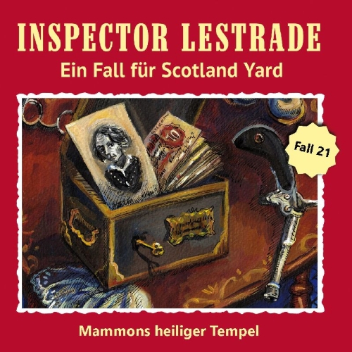 Buchcover und Innenansicht für das Buch: Inspector Lestrade - ein Fall für Scotland Yard CD 21: Mammons heiliger Tempel