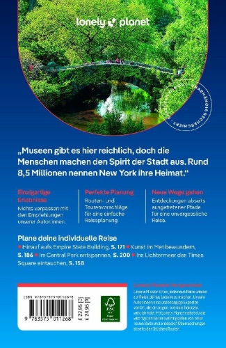 Buchcover und Innenansicht für das Buch: LONELY PLANET Reiseführer New York