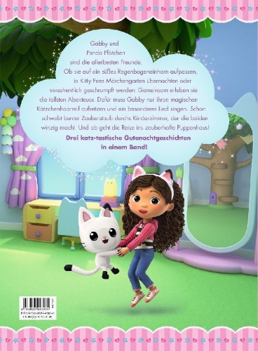 Buchcover und Innenansicht für das Buch: Gabby's Dollhouse: Zauberhafte Gutenachtgeschichten