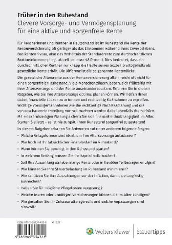 Buchcover und Innenansicht für das Buch: Früher in den Ruhestand