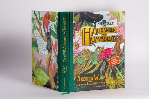 Buchcover und Innenansicht für das Buch: Die Abenteuer des Alexander von Humboldt
