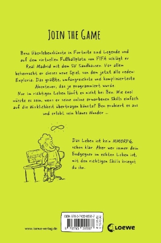 Buchcover und Innenansicht für das Buch: Bens legendäre Skills (Band 1) - Liebe deine Endgegner