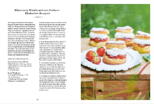 Buchcover und Innenansicht für das Buch: Mein schwedisches Sommercafé