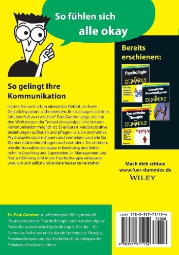 Buchcover und Innenansicht für das Buch: Transaktionsanalyse für Dummies