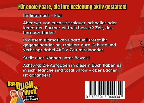 Buchcover und Innenansicht für das Buch: Das Duell-Buch für Paare