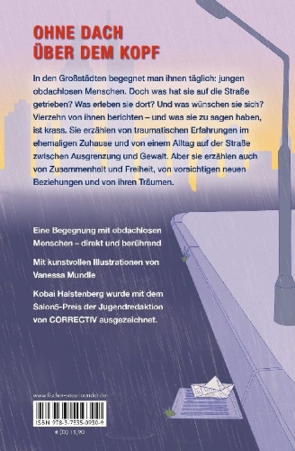 Buchcover und Innenansicht für das Buch: Wie Treibholz auf Asphalt - Junge Menschen erzählen von ihrem Leben auf der Straße