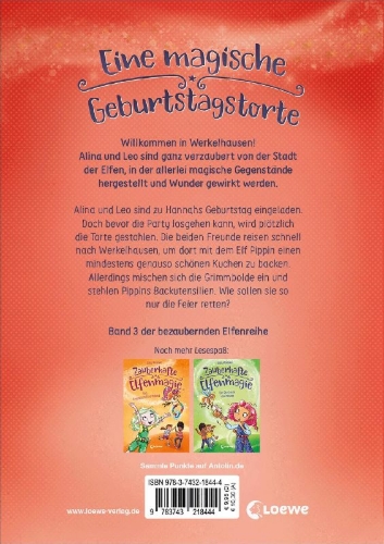Buchcover und Innenansicht für das Buch: Zauberhafte Elfenmagie (Band 3) - Eine zuckersüße Überraschung