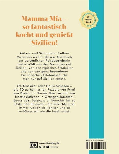 Buchcover und Innenansicht für das Buch: Sizilien in meiner Küche