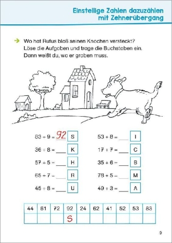 Buchcover und Innenansicht für das Buch: Mathe üben 2. Klasse