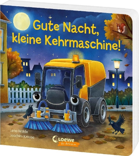 Buchcover und Innenansicht für das Buch: Gute Nacht, kleine Kehrmaschine!