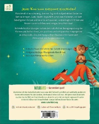 Buchcover und Innenansicht für das Buch: Good Night Yoga: Relaxing Bedtime Poses for Children