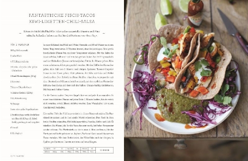 Buchcover und Innenansicht für das Buch: Jamies Superfood für jeden Tag
