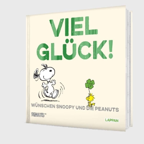 Buchcover und Innenansicht für das Buch: Peanuts Geschenkbuch: Viel Glück wünschen Snoopy und die Peanuts!