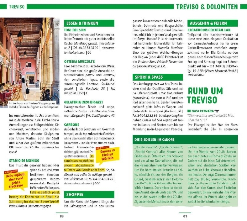 Buchcover und Innenansicht für das Buch: MARCO POLO Reiseführer Venetien & Friaul, Verona, Padua, Triest
