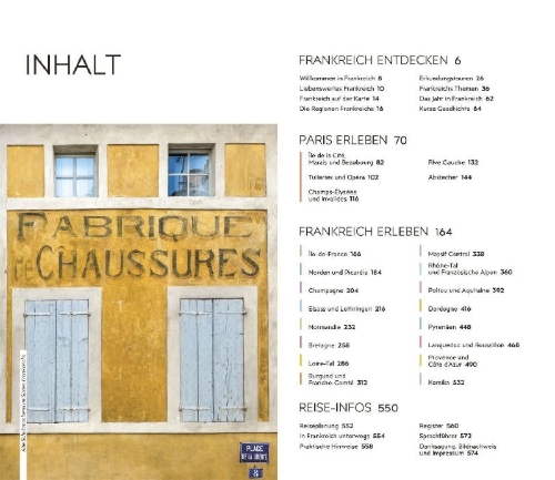 Buchcover und Innenansicht für das Buch: Vis-à-Vis Reiseführer Frankreich