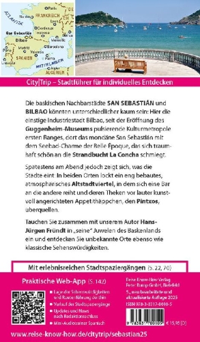 Buchcover und Innenansicht für das Buch: Reise Know-How CityTrip San Sebastián und Bilbao