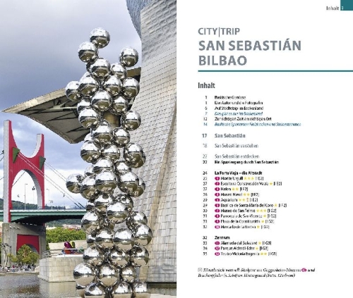Buchcover und Innenansicht für das Buch: Reise Know-How CityTrip San Sebastián und Bilbao