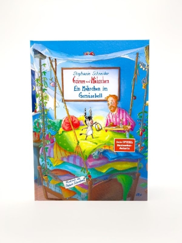 Buchcover und Innenansicht für das Buch: Grimm und Möhrchen - Ein Möhrchen im Gemüsebett