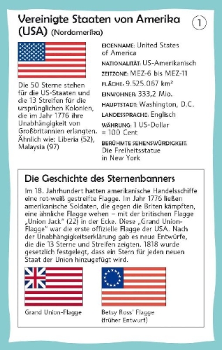 Buchcover und Innenansicht für das Buch: Entdecker-Karten: Flaggen und Länder der Welt