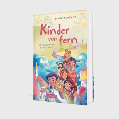 Buchcover und Innenansicht für das Buch: Kinderen van ver
