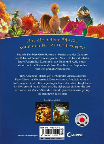 Buchcover und Innenansicht für das Buch: The Last Firehawk - The Cloud Kingdom