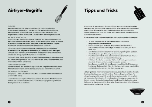Buchcover und Innenansicht für das Buch: The Vegan Air Fryer