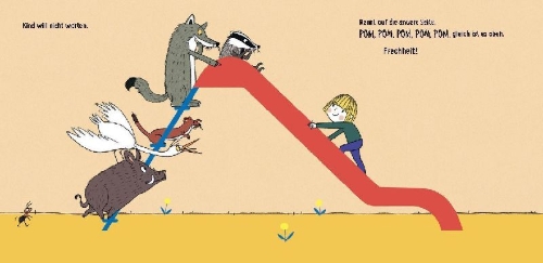 Buchcover und Innenansicht für das Buch: Rutsch doch, Dachs!