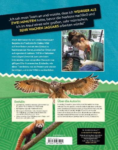Buchcover und Innenansicht für das Buch: National Geographic Kids - Abenteuer einer Wildtierärztin