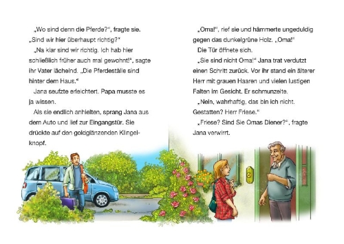 Buchcover und Innenansicht für das Buch: Silberwind, das weiße Einhorn - Der verzauberte Spiegel