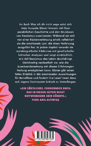 Buchcover und Innenansicht für das Buch: Was ich dir nicht sage