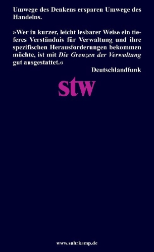 Buchcover und Innenansicht für das Buch: Die Grenzen der Verwaltung