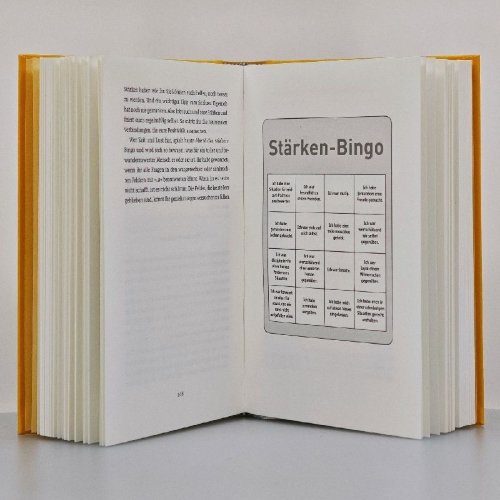 Buchcover und Innenansicht für das Buch: In 25 Lektionen zum Glück