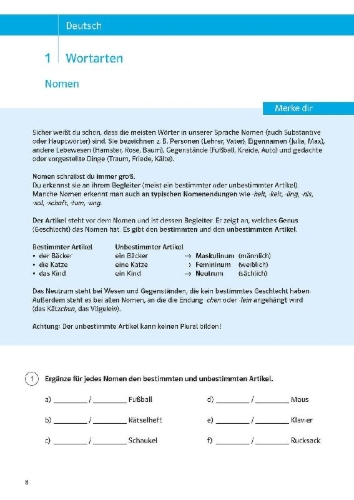 Buchcover und Innenansicht für das Buch: Klett Sicher durch die 5. Klasse - Deutsch, Mathematik, Englisch