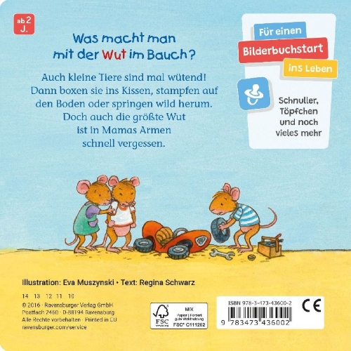 Buchcover und Innenansicht für das Buch: Wenn kleine Tiere wütend sind