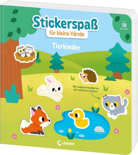 Buchcover und Innenansicht für das Buch: Mes super autocollants - Les bébés animaux
