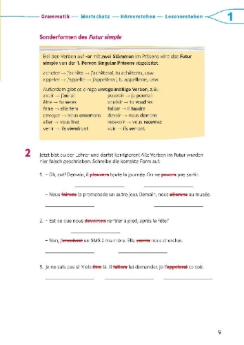Buchcover und Innenansicht für das Buch: Découvertes 4 Bayern (ab 2017) - Das Trainingsbuch zum Schulbuch 4. Lernjahr