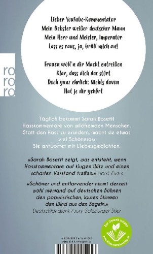 Buchcover und Innenansicht für das Buch: "Ich hab nichts gegen Frauen, du Schlampe!"