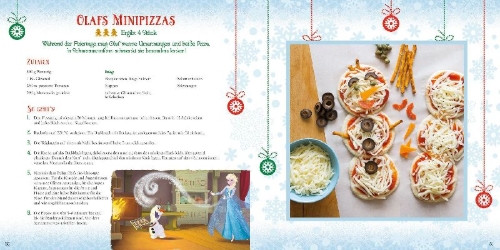 Buchcover und Innenansicht für das Buch: Disney: Weihnachtskochbuch