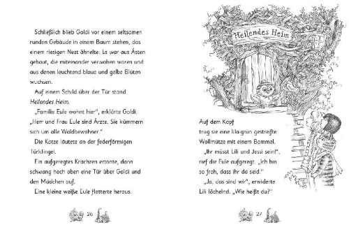 Buchcover und Innenansicht für das Buch: Matilda Fluffywing helps out