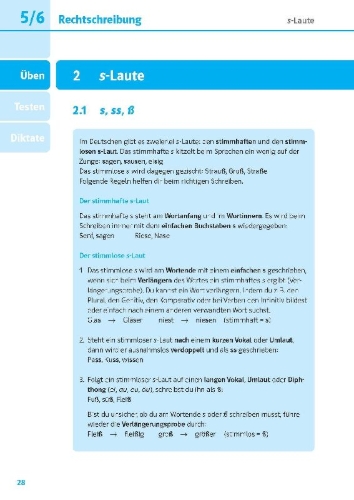 Buchcover und Innenansicht für das Buch: PONS Das große Übungsbuch Rechtschreibung und Zeichensetzung 5.-10. Klasse