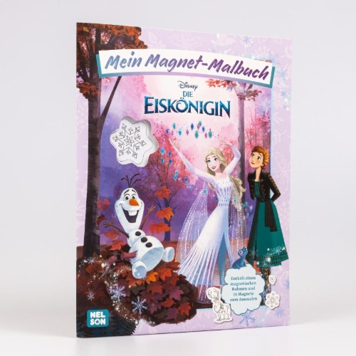 Buchcover und Innenansicht für das Buch: Disney Die Eiskönigin: Mein Magnet-Malbuch