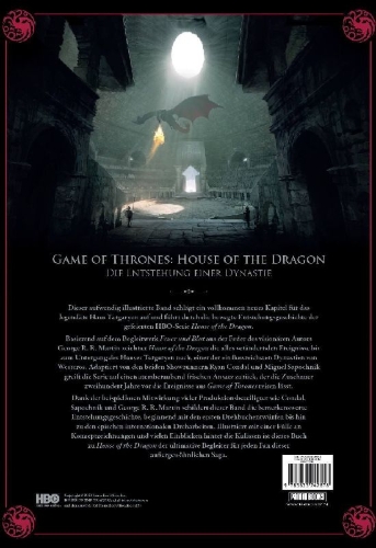 Buchcover und Innenansicht für das Buch: Game of Thrones: House of the Dragon - Die Entstehung einer Dynastie