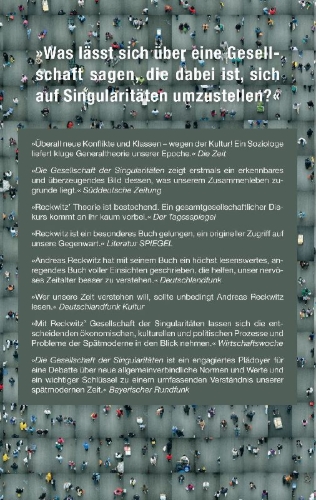 Buchcover und Innenansicht für das Buch: Die Gesellschaft der Singularitäten