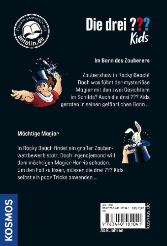 Buchcover und Innenansicht für das Buch: Die drei ??? Kids Magische Schurken