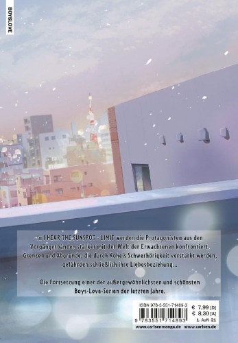 Buchcover und Innenansicht für das Buch: Hidamari ga Kikoeru Limit