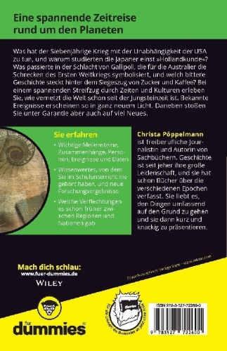 Buchcover und Innenansicht für das Buch: Weltgeschichte kompakt für Dummies