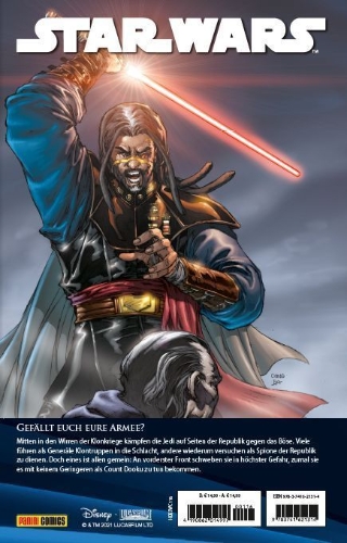 Buchcover und Innenansicht für das Buch: Shaak Ti; Double Blind; Aayla Secura; Count Dooku; Striking from the Shadows