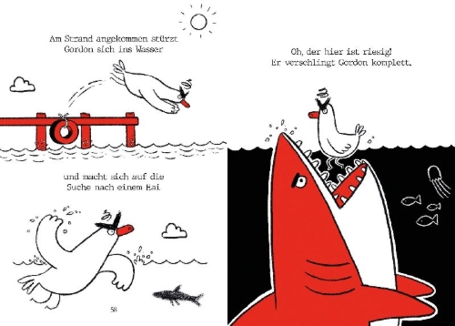 Buchcover und Innenansicht für das Buch: Gordon - The meanest goose on earth