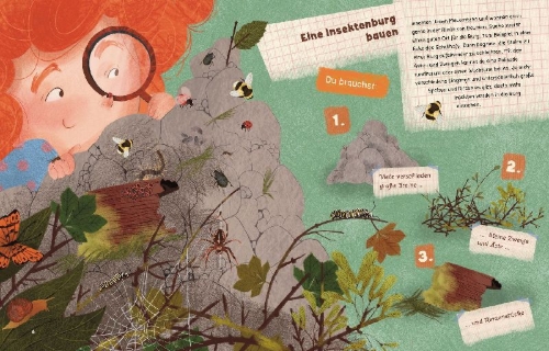 Buchcover und Innenansicht für das Buch: Auf wilden Pfoten durch die Stadt